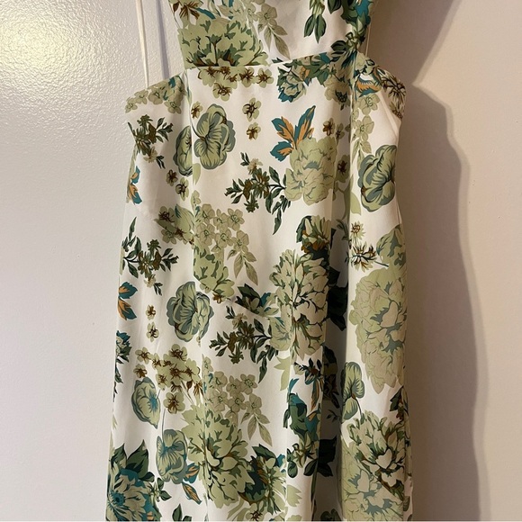 Hello Molly Cherry Tasting Midi Dress Green Floral Print Size Small - Picture 8 of 16